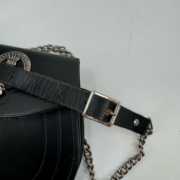 L & M Highlander black leather Sporran Belt Bag - Picture 10 of 16